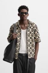 ODM Men’s Casual Printed Short Sleeve Shirt – Customizable Men’s Shirt for Wholesale Retailers
