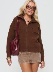Made-to-Order Women's Zip-Up Pocketed Knit Sweater – Customizable Knit Sweater for Wholesale Retailers