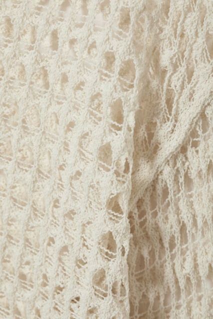 Customized Cream Mesh crochet Pullover – Wholesale Customizable Lightweight Pullover for Retailers