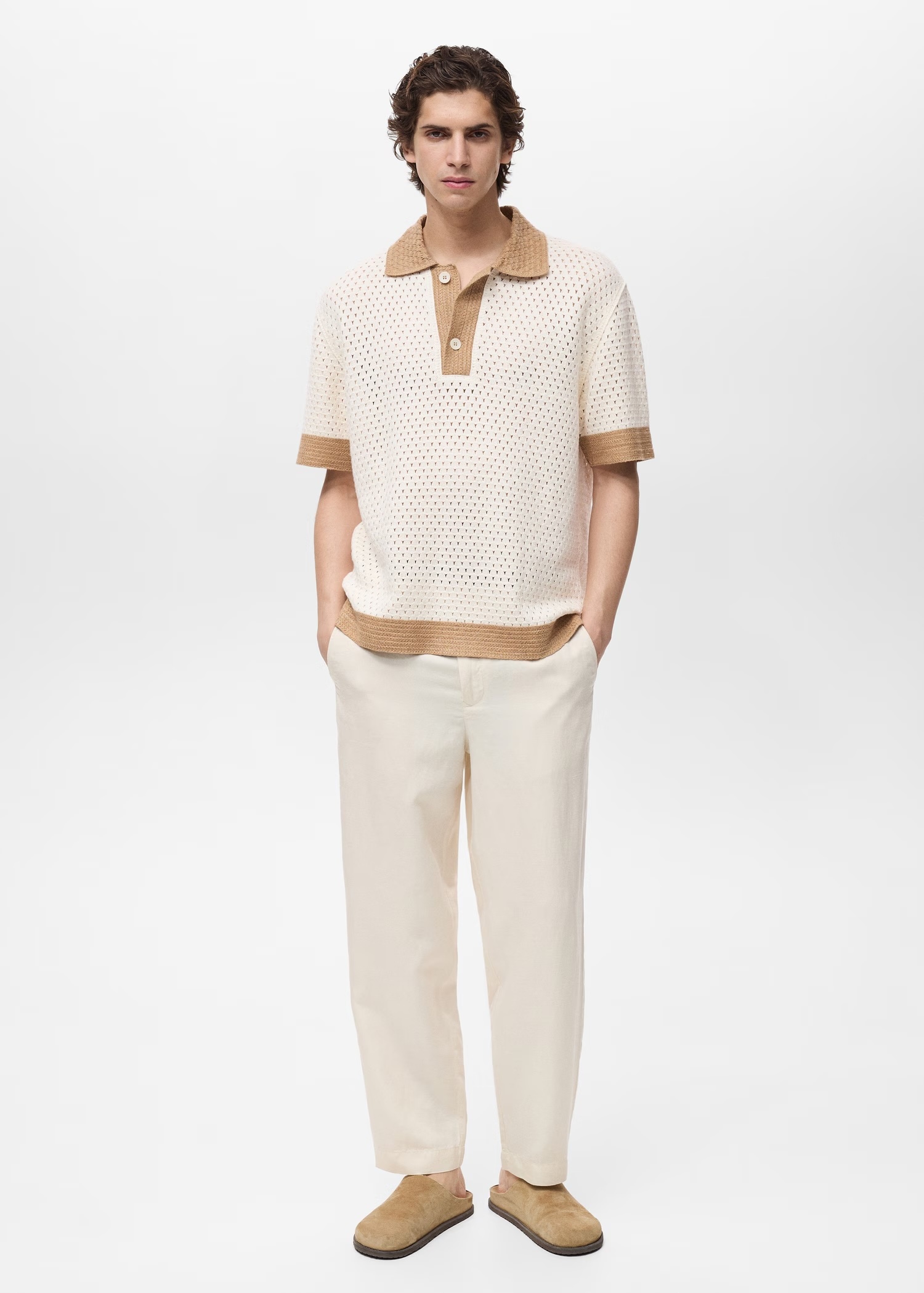 Customize Two-Tone Knit Polo Shirt