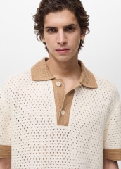 Customize Two-Tone Knit Polo Shirt