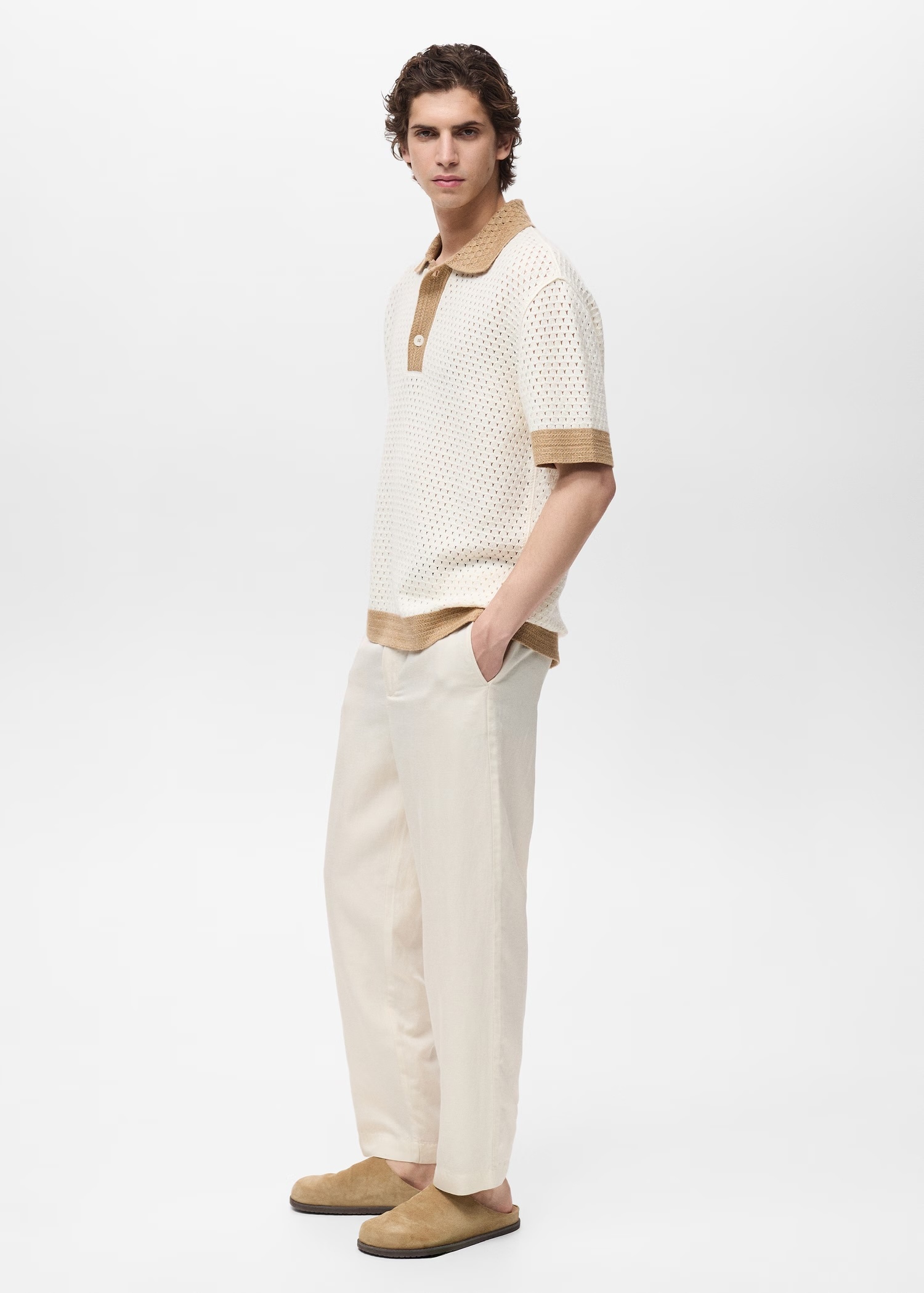 Customize Two-Tone Knit Polo Shirt