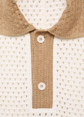 Customize Two-Tone Knit Polo Shirt