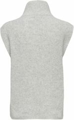 Custom Sleeveless Knit Mock Neck Zip-Up Sweater in Light Grey – ODM/OEM Women’s Sweater Manufacturer | Jubaodi