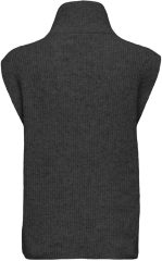 Custom Sleeveless Knit Mock Neck Zip-Up Sweater in Light Grey – ODM/OEM Women’s Sweater Manufacturer | Jubaodi
