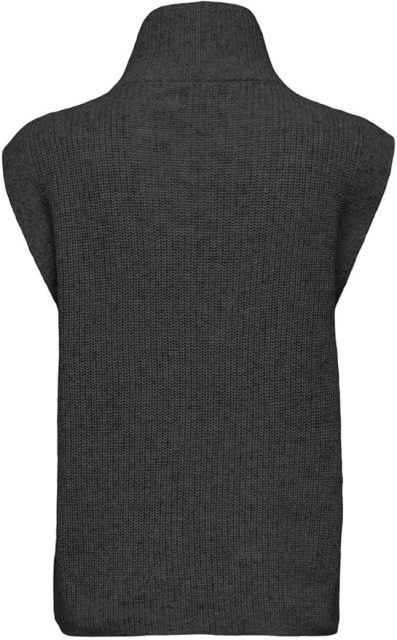 Custom Sleeveless Knit Mock Neck Zip-Up Sweater in Light Grey – ODM/OEM Women’s Sweater Manufacturer | Jubaodi