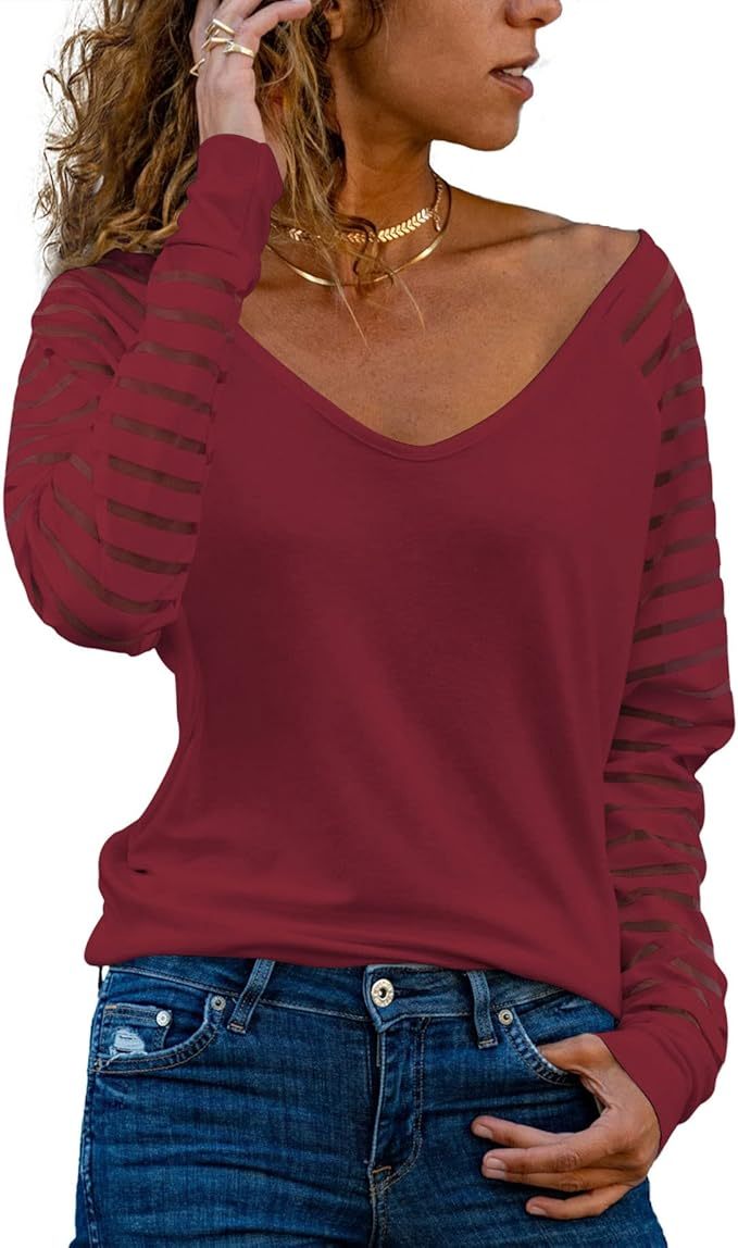 Custom V-Neck Striped Sleeve Top in White – ODM/OEM Women’s Top Manufacturer | Jubaodi