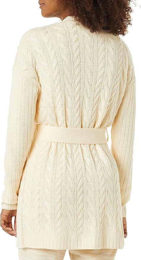 Custom Design Cable Knit Belted Cardigan in Black – ODM/OEM Women’s Cardigan Manufacturer | Jubaodi