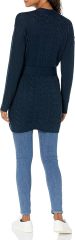 Custom Design Cable Knit Belted Cardigan in Black – ODM/OEM Women’s Cardigan Manufacturer | Jubaodi