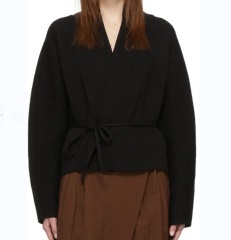 Customized Ivory Ribbed Kimono-Style Sweater