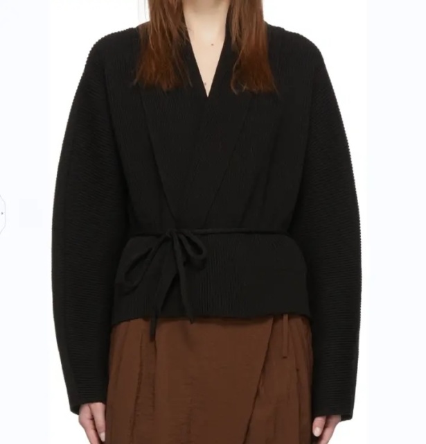 Customized Ivory Ribbed Kimono-Style Sweater