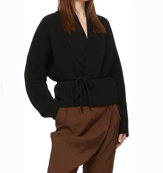 Customized Ivory Ribbed Kimono-Style Sweater