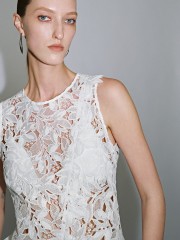 Custom White Floral Lace Top