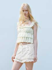 ODM Floral Tiered Crop Top