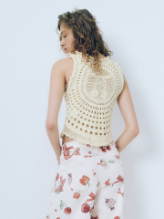 ODM  Crochet Cherry Motif Top