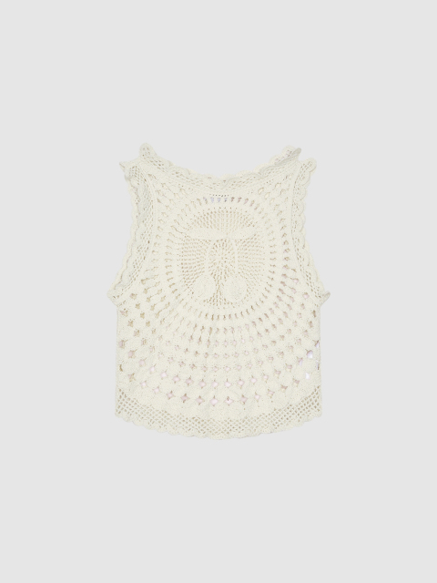 ODM  Crochet Cherry Motif Top