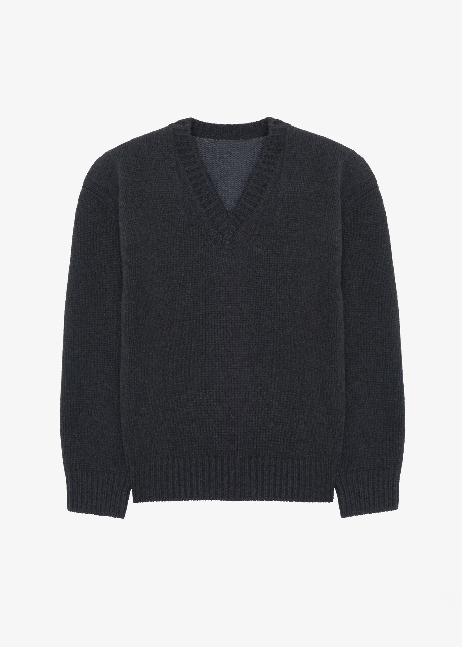 Persinalized Charcoal V-Neck Oversized Sweater