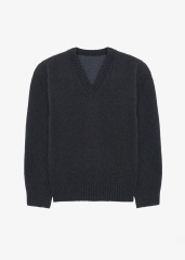 Persinalized Charcoal V-Neck Oversized Sweater