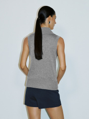 ODM Grey Sleeveless Polo Shirt