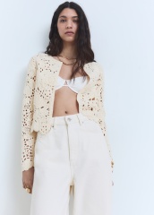 ODM Crocheted Lace Cardigan