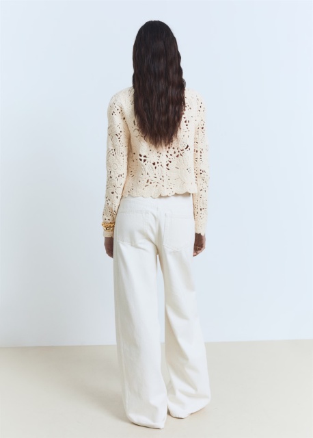 ODM Crocheted Lace Cardigan