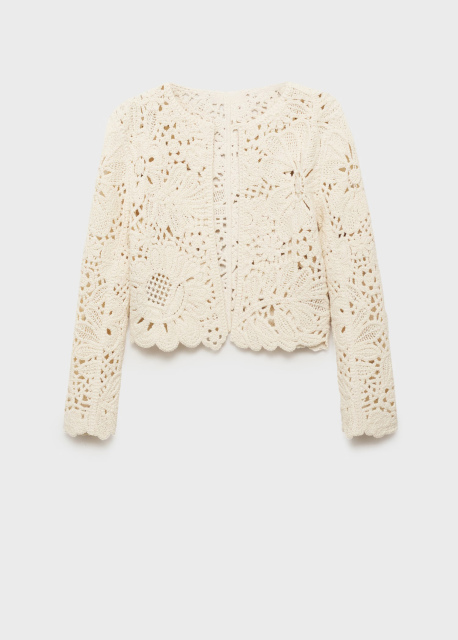 ODM Crocheted Lace Cardigan