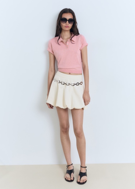 ODM Pink Polo Knit Top