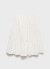 ODM White Tiered Crochet Dress 
