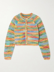 Factory Direct Multicolor Cropped Knit Cardigan