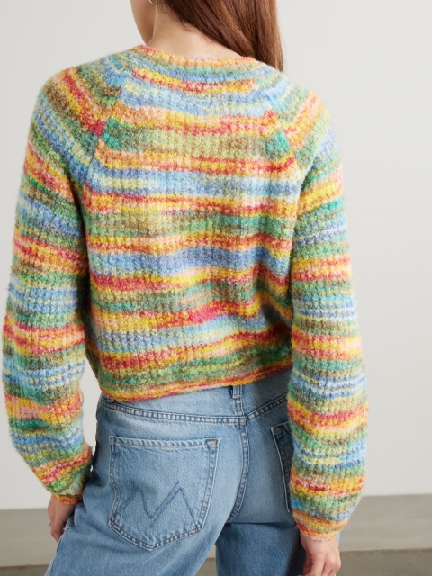 Factory Direct Multicolor Cropped Knit Cardigan