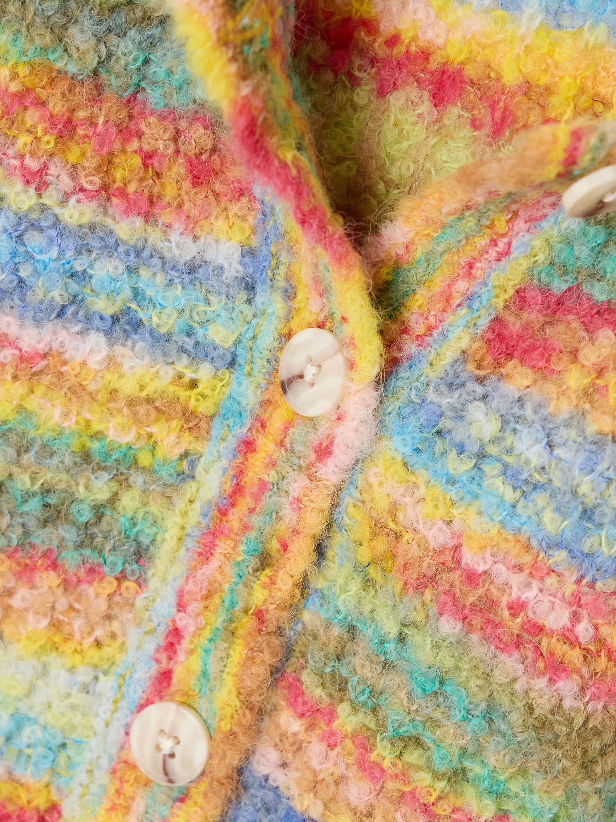 Factory Direct Multicolor Cropped Knit Cardigan