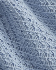 Personalized Light Blue Lace Knit Cardigan