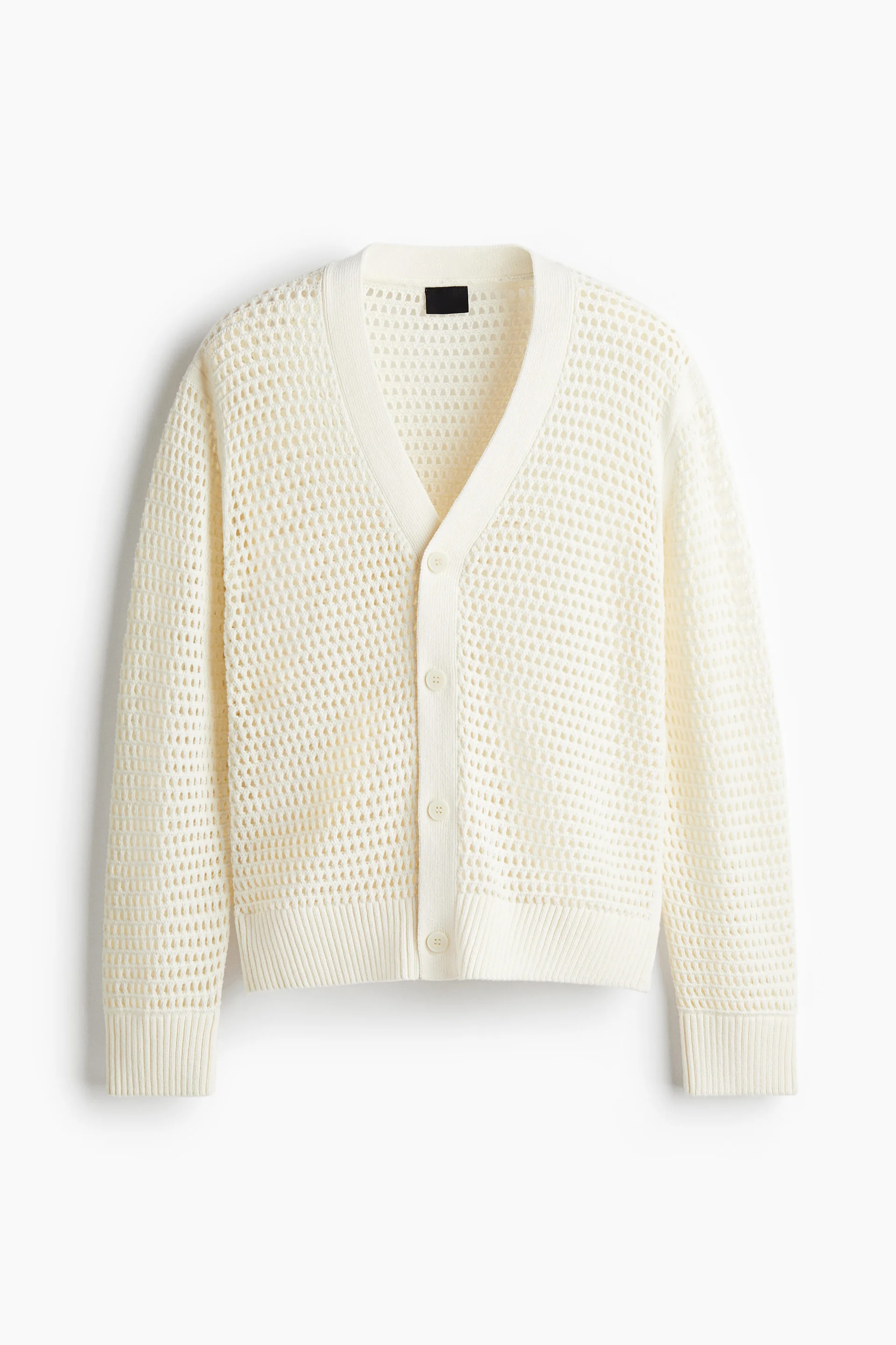 ODM Men's Open-Knit Button Cardigan 