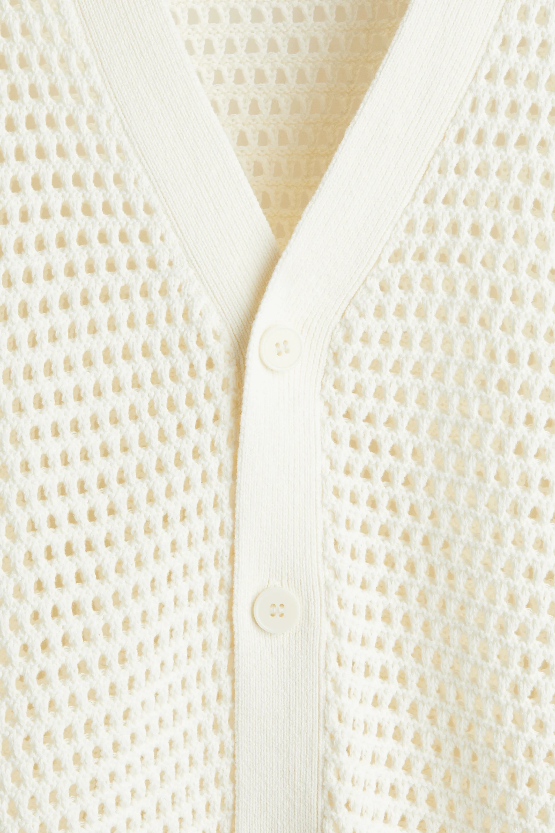 ODM Men's Open-Knit Button Cardigan 