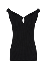 Wholesale Off-Shoulder Ribbed Knit Top