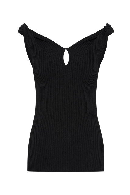 Wholesale Off-Shoulder Ribbed Knit Top