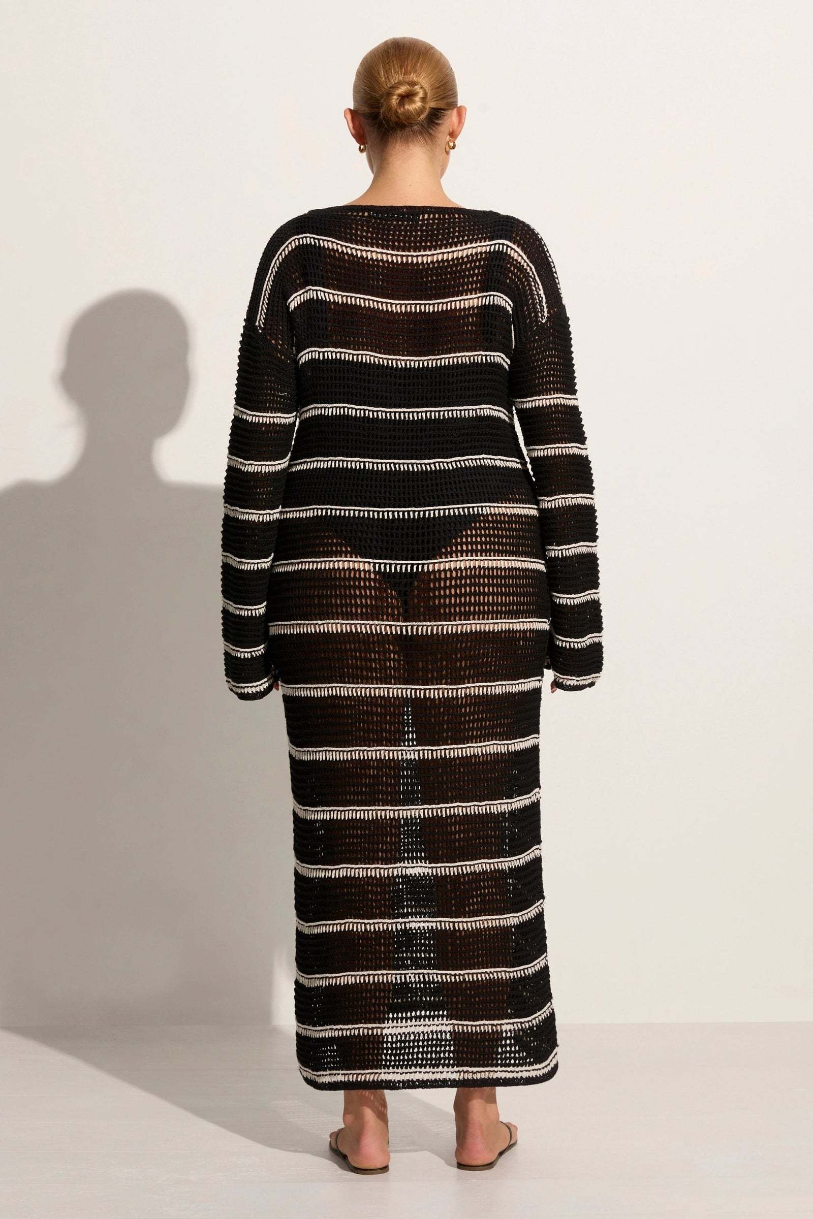 OEM ODM Striped Crochet Maxi Dress