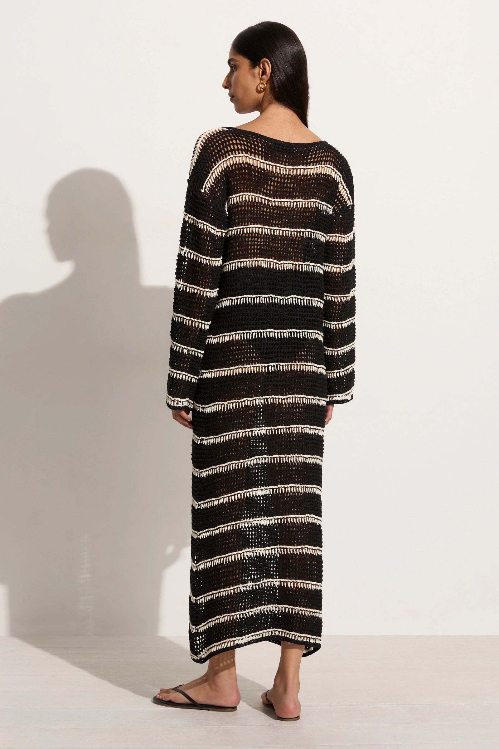OEM ODM Striped Crochet Maxi Dress
