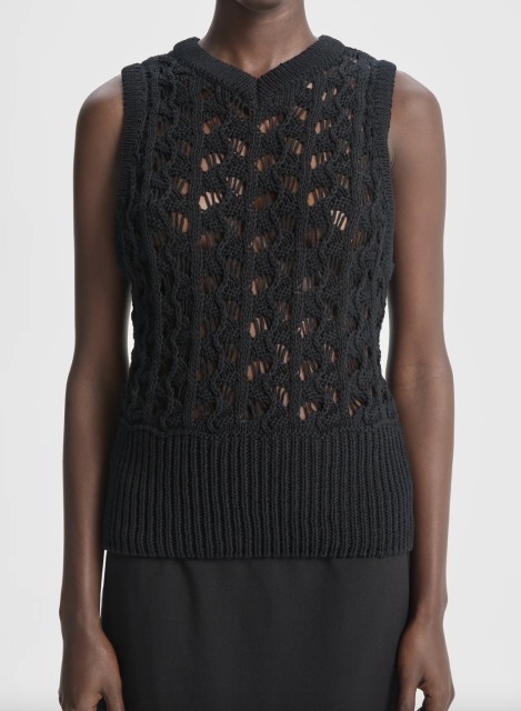 Personalized Open Knit Sleeveless Top
