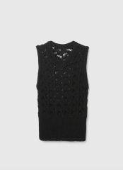 Personalized Open Knit Sleeveless Top