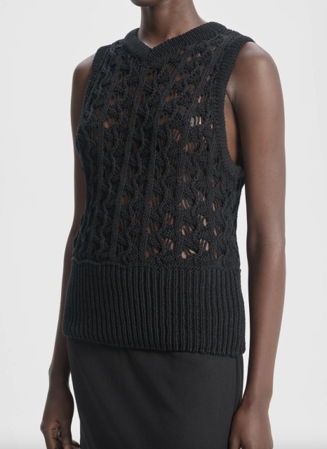 Personalized Open Knit Sleeveless Top