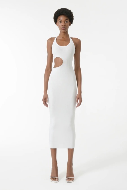 Factory Direct Cut-Out Ribbed Midi Dress