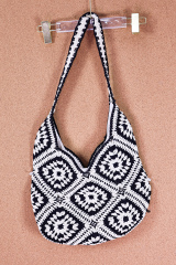 Wholesale Handmade Crocheted Geometric Pattern Tote Bag