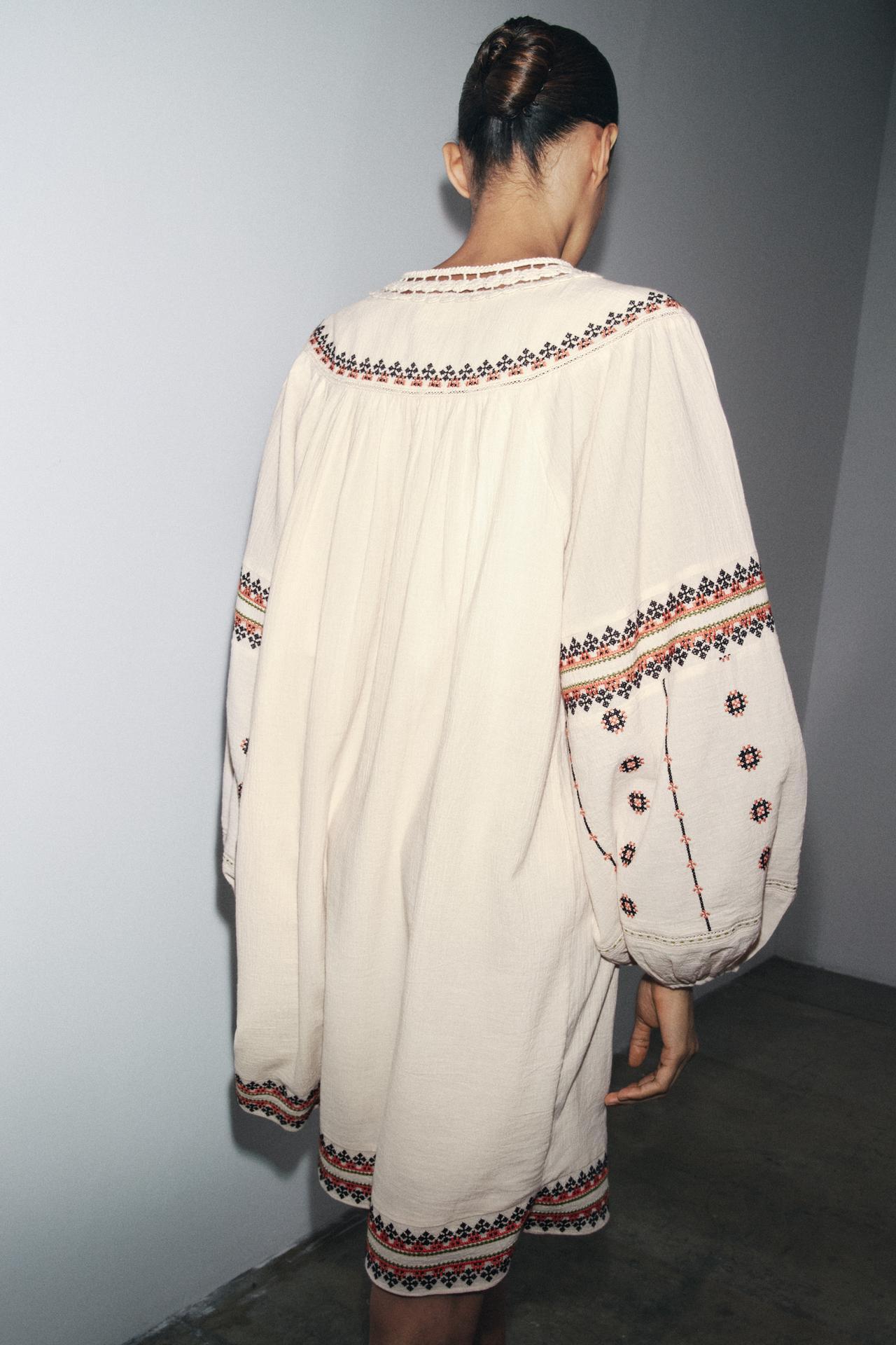 OEM ODM Bohemian Embroidered Linen Dress