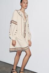 OEM ODM Bohemian Embroidered Linen Dress
