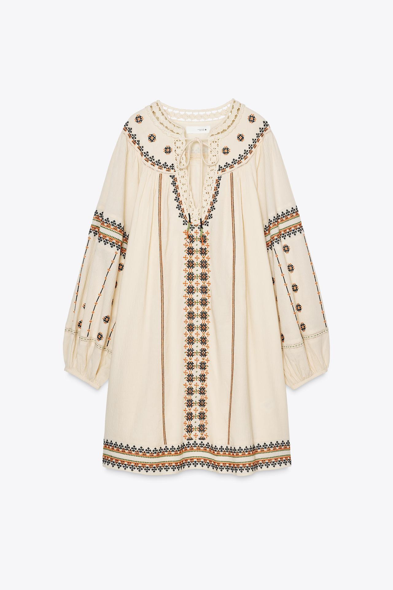 OEM ODM Bohemian Embroidered Linen Dress