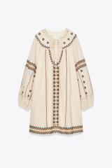 OEM ODM Bohemian Embroidered Linen Dress