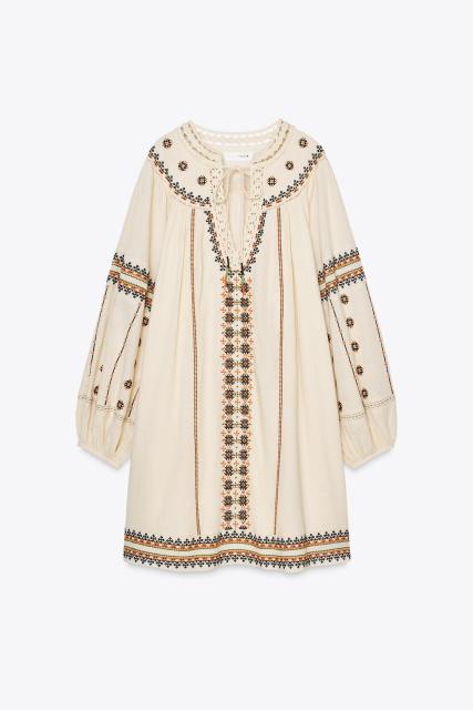 OEM ODM Bohemian Embroidered Linen Dress