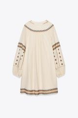 OEM ODM Bohemian Embroidered Linen Dress