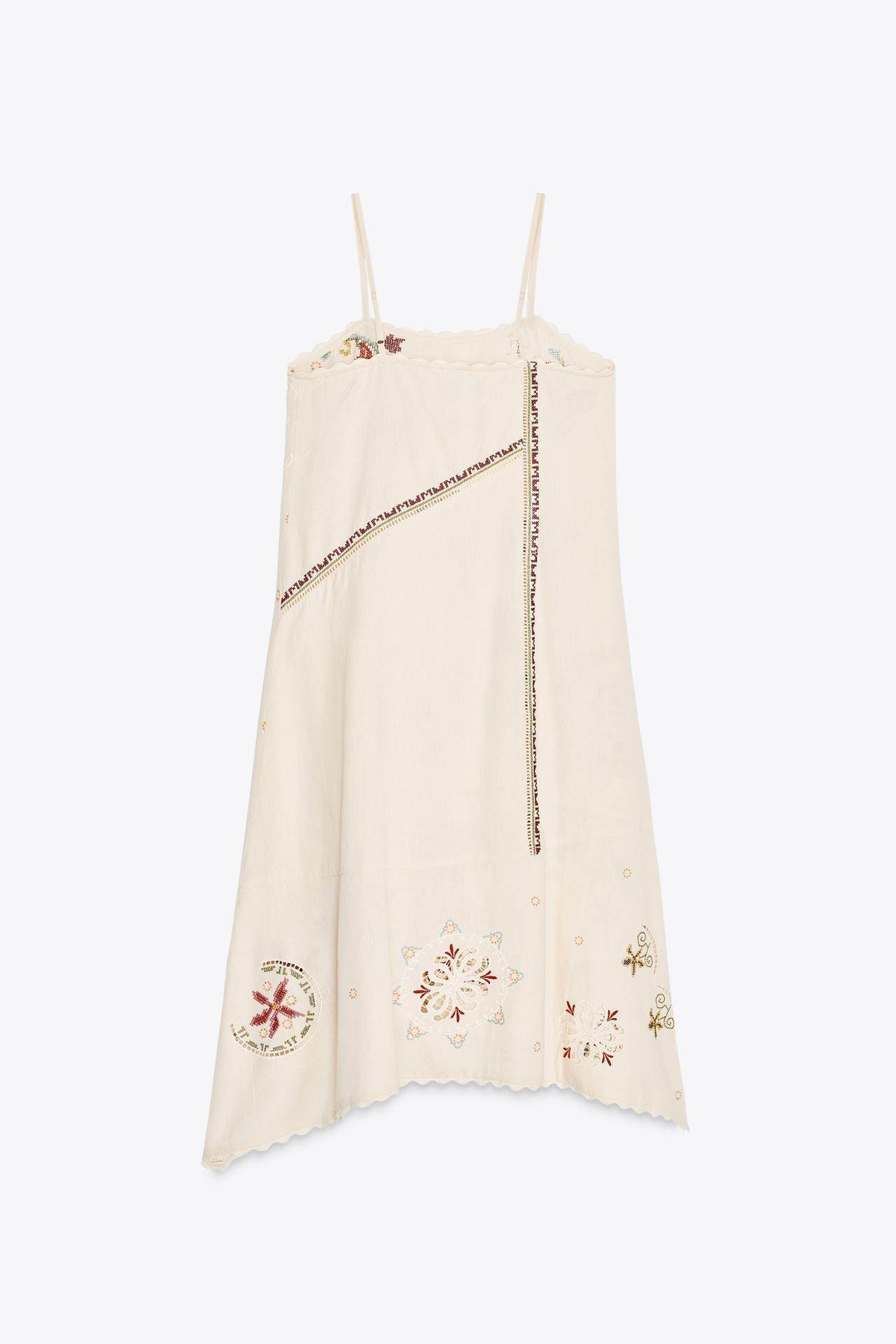 Wholesale Embroidered Bohemian Linen Slip Dress